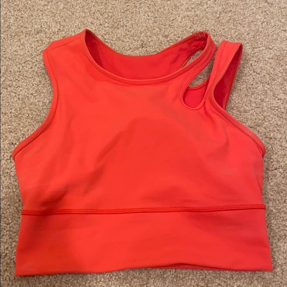 lululemon long line cut out crop top / sports bra